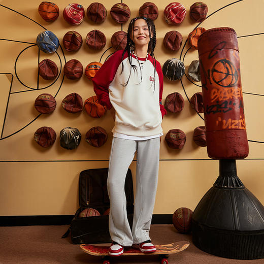 有志者UZIS 美式休闲运动长裤男篮球训练阔腿卫裤抽绳束脚裤[相交 商品图3