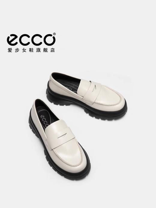 【女鞋开新季】【新品】BF楼ECCO爱步女鞋 新款英伦风真皮厚底乐福鞋小皮鞋 踪迹30 220723吊牌价2399现价2159 商品图1