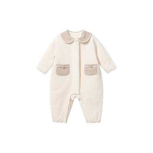 【商场同款】英氏婴儿夹棉连体衣秋冬灯芯绒婴儿衣服女童爬服新款 商品图4