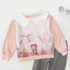棉果果秋季新品女童卡通圆领大翻领卫衣M322180224437 商品缩略图0