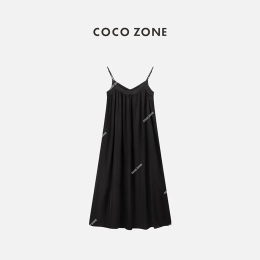 COCO ZONE 夏季时尚纯色无袖吊带连衣裙气质宽松显瘦长裙CC1B0987 商品图1