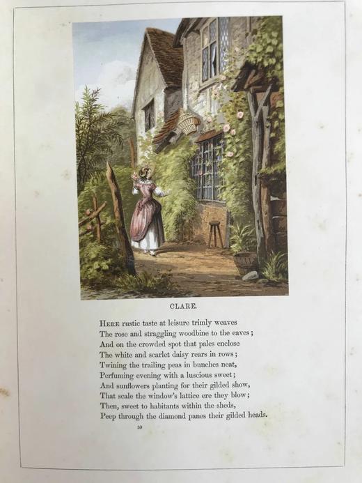 1853年 四季诗集 22幅精美彩色贴图 漆布精装大16开 商品图5