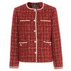 EITIE爱特爱精致气质时尚红色格子小香风显瘦短款外套秋新款C2403402 商品缩略图5