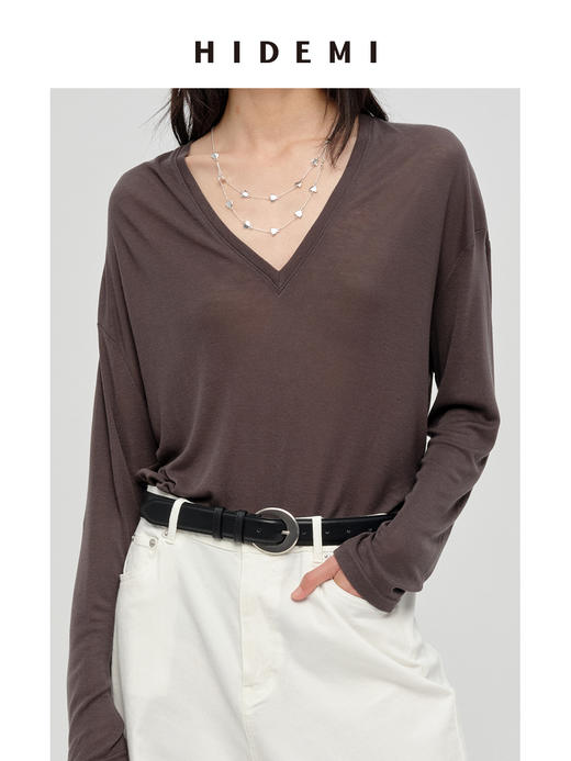 HIDEMI 月亮系列半月型设计感多种戴法铜镀银长款项链 商品图3