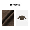 COCO ZONE春秋打底衫V领螺纹下摆长袖毛针织衫23C19656 商品缩略图3