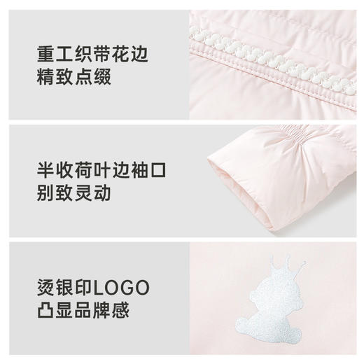 【商场同款】英氏儿童羽绒服秋冬女童抗菌轻薄款羽绒外套新款超韧绒 商品图4