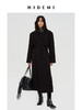 HIDEMI 极简廓形设计感翻领式宽肩垫肩宽长款西装腰带式斜纹大衣 商品缩略图4