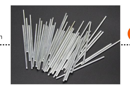 金属传动轴3根，2根短，1根长 商品图0