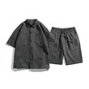 TZ101 休闲服套装男短袖夏季潮流高级感衬衫男生高街宽松短裤 商品缩略图3
