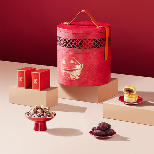 【臻味&上新了故宫】宫廷锦礼 坚果糕点礼盒956g 商品图6