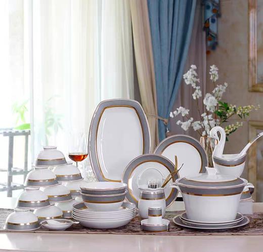5F隆昌瓷器52头轻奢餐具 商品图0