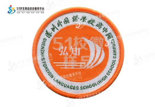 通版深圳市外国语学校高中园弘知高中织唛校徽校服可缝烫现货发51 商品图0