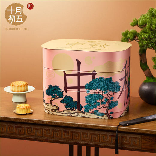 十月初五-中秋明月糕点礼盒 1430g铁盒装 商品图0