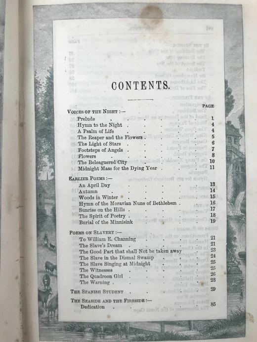 约19世纪后期 朗费罗诗集 约3幅钢版画插图 全真皮精装32开 商品图4
