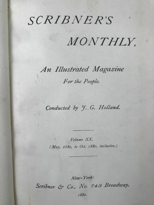 1880年 斯克里布纳月刊 数百幅插图 真皮精装16开 商品图2