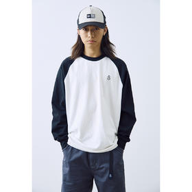 吃茶去chichaqu2024宽松百搭全棉插肩长袖T恤休闲户外运动