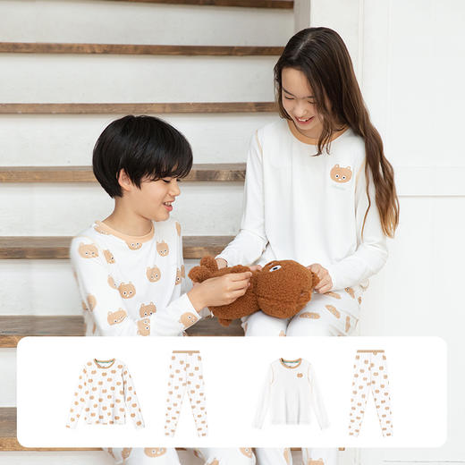 likeuu儿童秋衣秋裤套装打底男女大童轻薄睡衣家居服ZY 商品图4