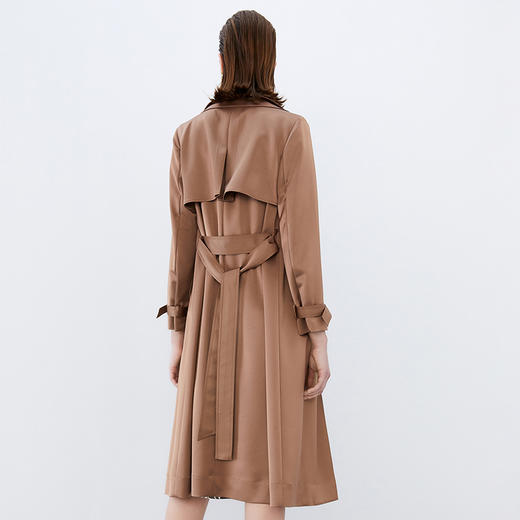 EITIE爱特爱秋季新款时尚洋气大气通勤百搭显瘦风衣长外套女7504204 商品图4