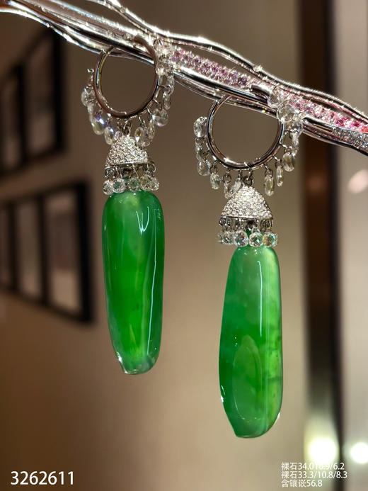 木那艳绿福瓜耳坠【3262611】具体价格微信咨询 商品图2
