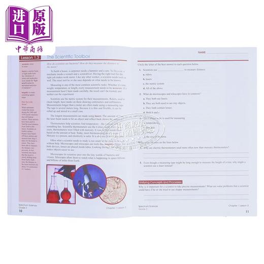 【中商原版】美国新课标教辅 光谱练习册  科学系列6册 小学3-8年级 Spectrum Science Grade 3-8 CarsonDellosa 英文原版 商品图2