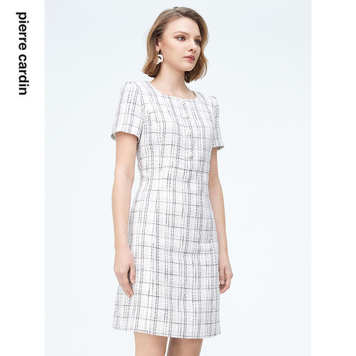 皮尔卡丹女装连衣裙小香风假两件优雅通勤百搭连衣裙P4248D4026W3

 商品图1