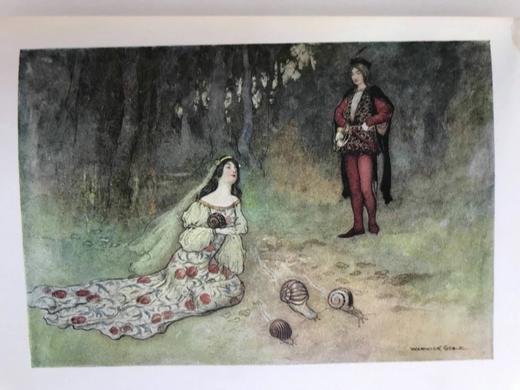 1911年 巴西耳《五日谈故事集》 戈布尔32幅彩色插图 漆布精装16开 商品图7