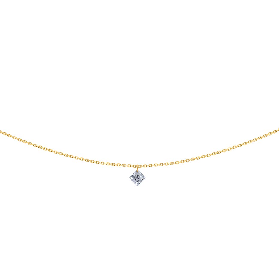 订购6周到｜La Brune et La Blonde-Princesse-18K黄金 0.2克拉钻石 项链［法国设计师］