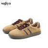 Safiya/索菲娅2024秋复古美拉德反绒拼色百搭休闲系带德训鞋 SF43112112 商品缩略图2