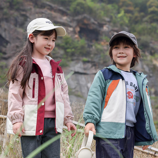 棉果果秋季新品女童加绒加厚摇粒绒防风保暖休闲冲锋衣外套加绒保暖风衣M322100324406 商品图0