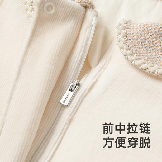 【商场同款】英氏婴儿夹棉连体衣秋冬灯芯绒婴儿衣服女童爬服新款 商品图2