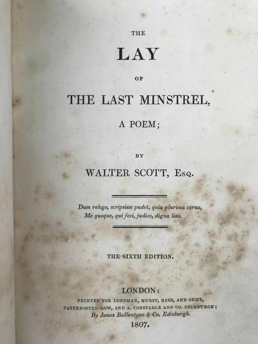1807年 司各特《最后一个吟游诗人的歌》 全真皮精装大32开 商品图2