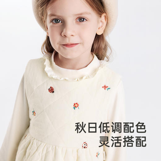 【商场同款】英氏女童裙子冬季加厚背心裙小女孩可爱连衣裙A字裙 商品图2