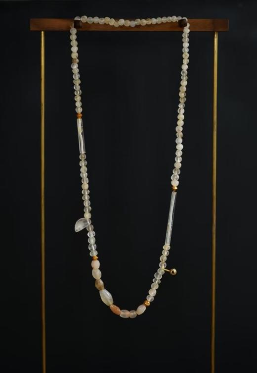 老水晶老金珠长项链 商品图0