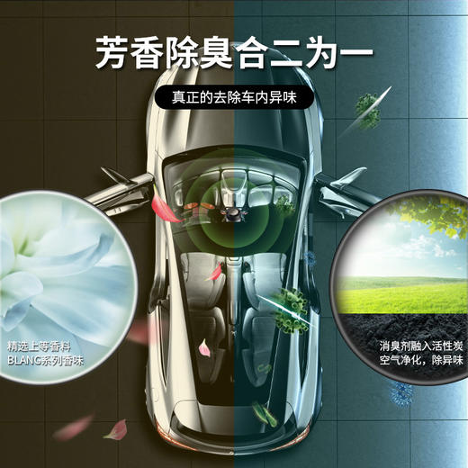 Carmate快美特杯座式香氛消臭膏 固体香水车内男士香薰 持久散香清新去味膏 160g/个 商品图4