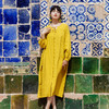 绽放旅行女装577朵/砂洗亚麻开襟系扣碎褶宽松落肩圆领长袖外套 商品缩略图1