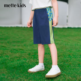 mettekids男童短裤2024夏季新款休闲运动裤子童装儿童薄款五分裤