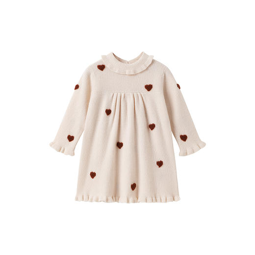 【高定系列】英氏儿童高定羊毛裙女童长袖连衣裙秋冬裙子新款 商品图4