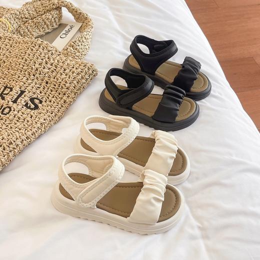 【韩版简约软底儿童休闲凉鞋潮，轻松玩转沙滩海边】女童沙滩凉鞋 夏季新款 中大童平底韩版 简约软底儿童休闲凉鞋-QQ 商品图3