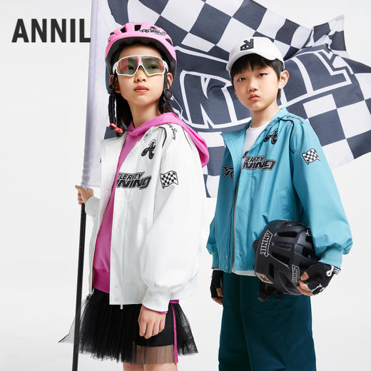 男女童复古运动风外套新款安奈儿童装实体店同款AM435519 商品图0