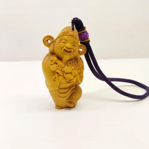 精雕财神°挂件手把件黄杨木 商品图0