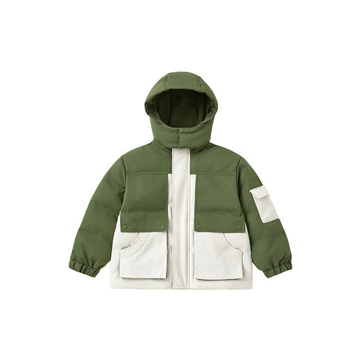 英氏儿童羽绒服冬季保暖连帽羽绒外套中大童防寒羽绒服超韧绒 商品图4