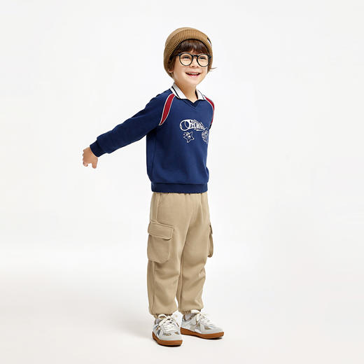 【5A级抗菌】男女童工装风活力卫裤新款安奈儿童装实体店同款XM436656 商品图6