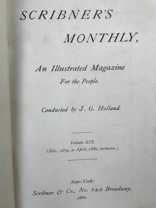 1879-1880年 斯克里布纳月刊 数百幅插图 真皮精装16开 商品图3