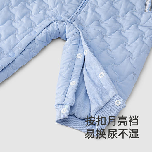 【商场同款】英氏童装夹棉哈衣冬季长袖暖绒男童连体衣新款 商品图3