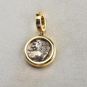 【威猛】回头狮古币坠-ZX2407029