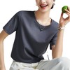 高品质丝光棉t恤女短袖2024新款宽松内搭外穿圆领液氨t恤打底衫 商品缩略图4