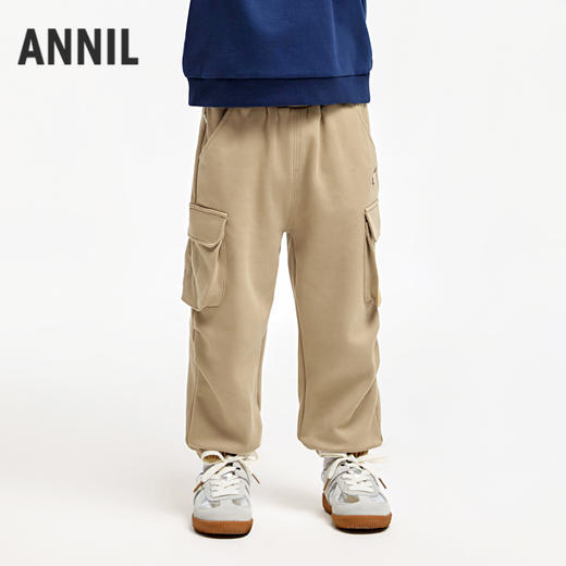 【5A级抗菌】男女童工装风活力卫裤新款安奈儿童装实体店同款XM436656 商品图1