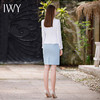 IWY/秋款白色长袖西装外套蓝色连衣裙职业装气质时尚通勤干练套裙C1761+Q620 商品缩略图3