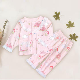 棉果果秋季新品内衣有机棉纱5A抗菌女童90-130码对开套装M321304424504