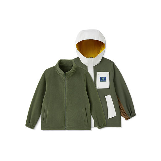 英氏儿童外套冬季男童户外三防外套内胆外套女童运动外套新款 商品图3